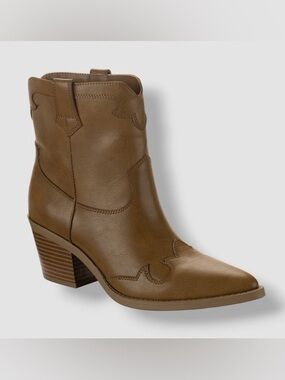 Sun and Stone Women's Tan Western Ankle Boot 7